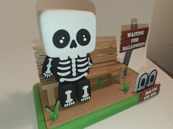 oplus_9437186 Cute Halloween Countdown Skeleton, Reusable Days To Go Display
