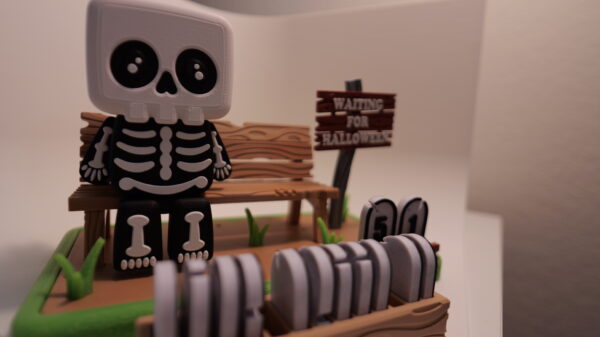 LIL SKELETON _1 Cute Halloween Countdown Skeleton, Reusable Days To Go Display