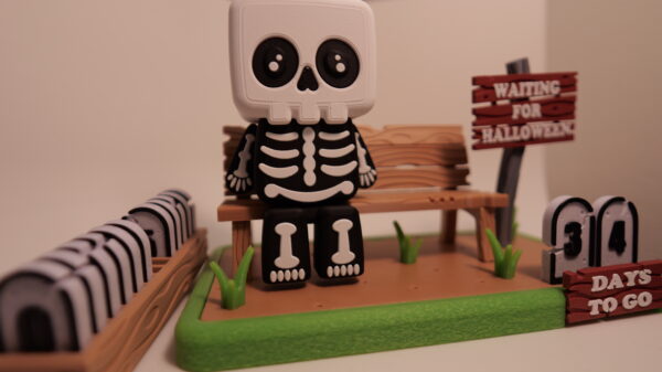 LIL SKELETON _4 Cute Halloween Countdown Skeleton, Reusable Days To Go Display